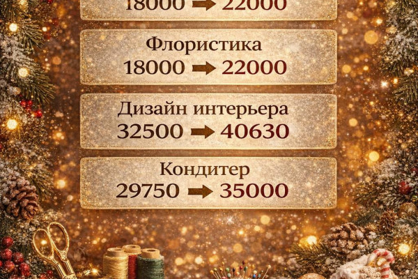 повышение стоимости с января!