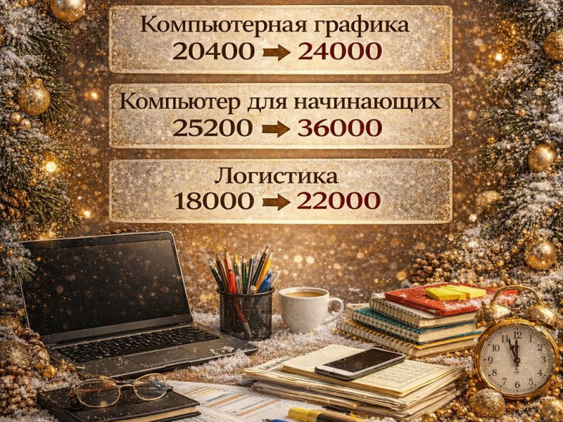 с 01 января плановое  повышение стоимости курсов